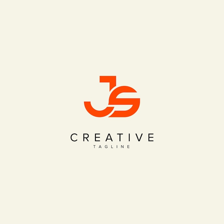 Vector resumen js sj letra estilo de monograma moderno diseño del logotipo plantilla vectorial inicial