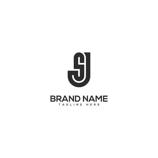 Resumen JS SJ letras elementos vectoriales del diseño del logotipo Iniciales icono del monograma
