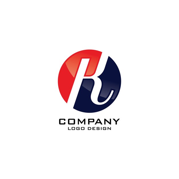Resumen K símbolo redondo Logo plantilla