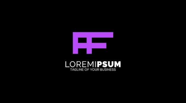 Resumen letra AF vector logo diseño ilustración