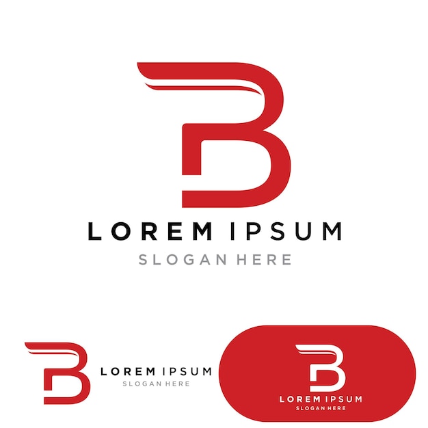 Resumen letra b logo vector B logo símbolo icono plantilla de diseño