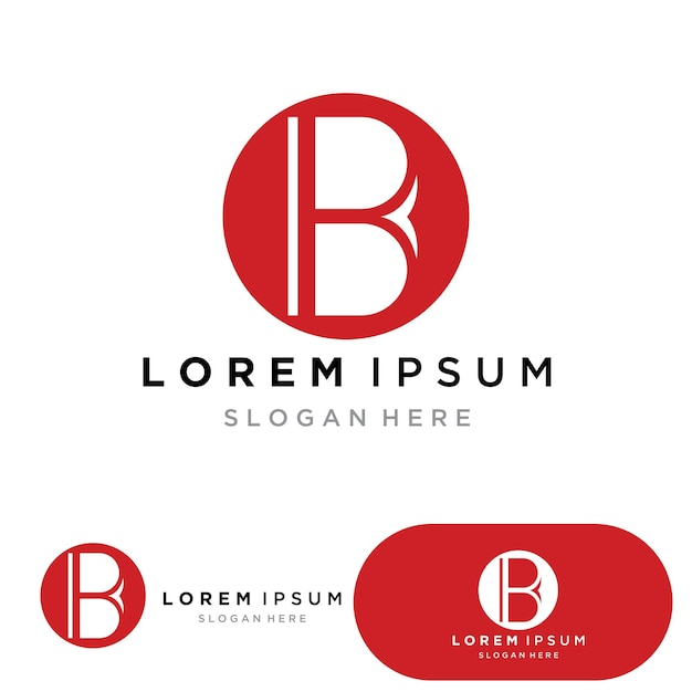 Resumen letra b logo vector B logo símbolo icono plantilla de diseño