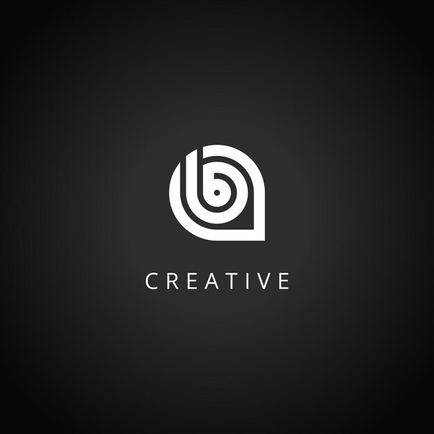 Resumen Letra B Logotipo Ubicación inicial Símbolo Icono vectorial