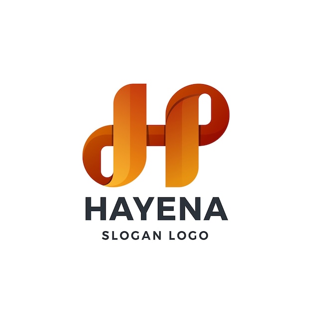 Resumen letra H gradiente Logo Vector icono