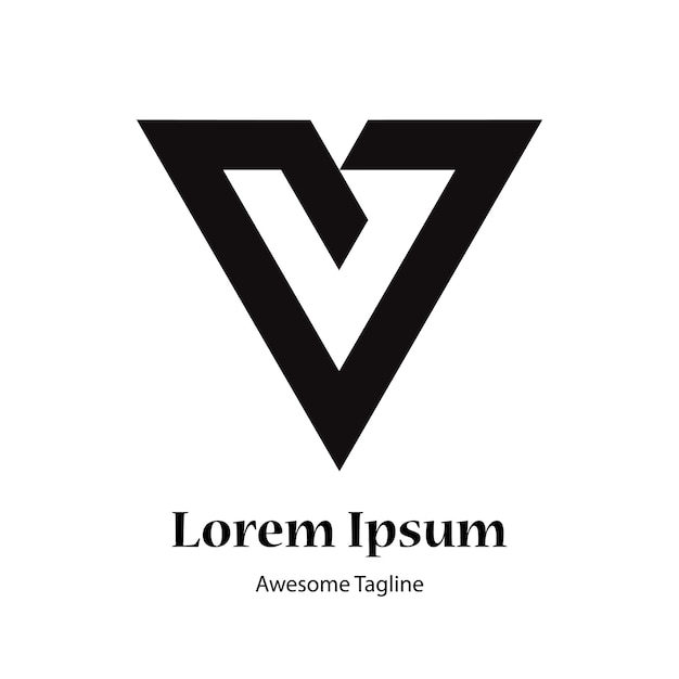 Resumen de la letra inicial V plantilla de diseño de logotipo Icono para negocios de lujo elegante simple