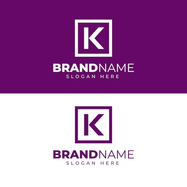 Resumen letra k logo plantilla diseño vector ilustración