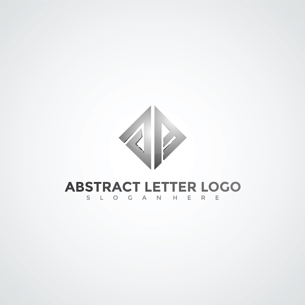 Vector resumen letra logo plantilla.