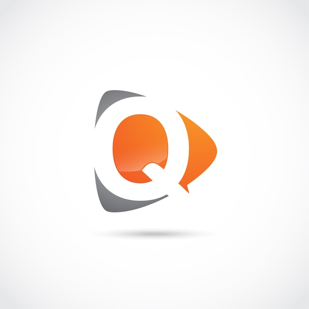 Resumen letra Q diseño de logotipo
