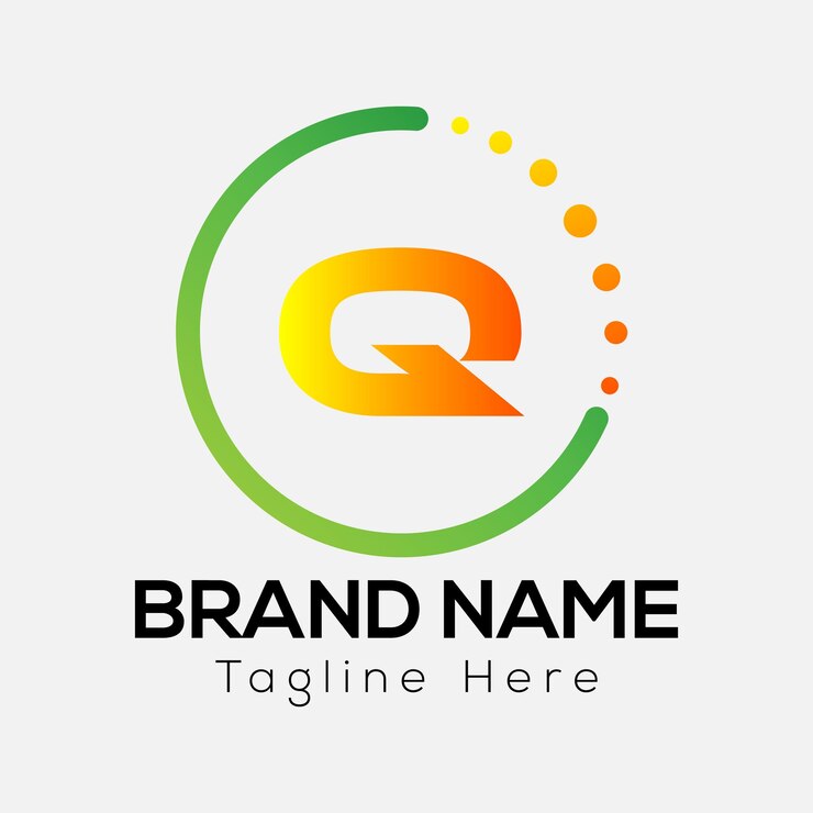 Vector resumen de la letra q diseño moderno del logotipo de las letras iniciales