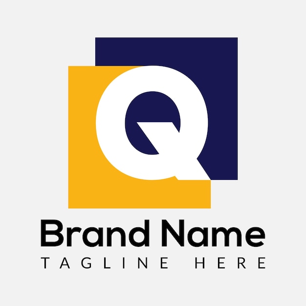 Resumen de la letra Q diseño moderno del logotipo de las letras iniciales