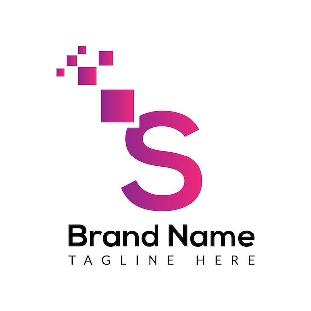 Resumen La letra S es una inicial moderna El diseño del logotipo de las marcas tecnológicas