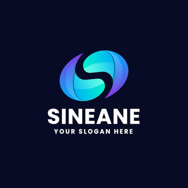Resumen letra S gradiente Logo Vector icono ilustración