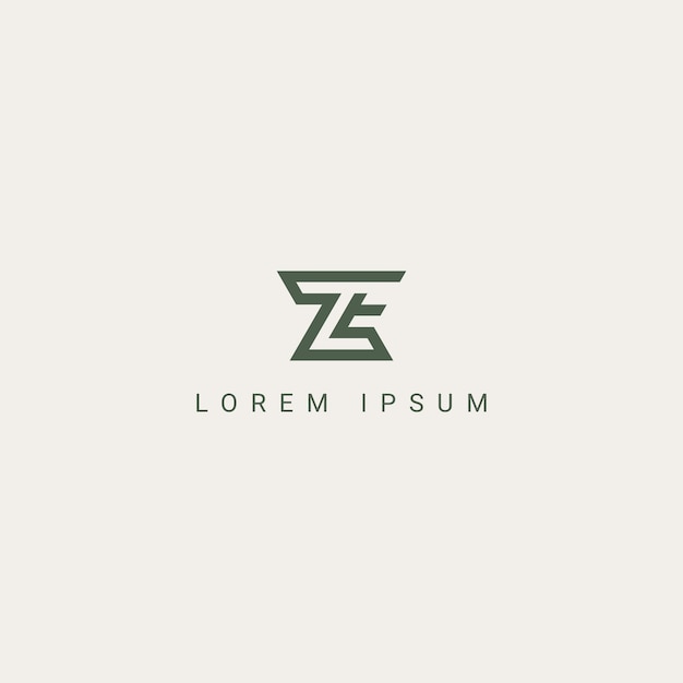 Resumen de la letra ZE EZ Diseño del logotipo con plantilla moderna creativa