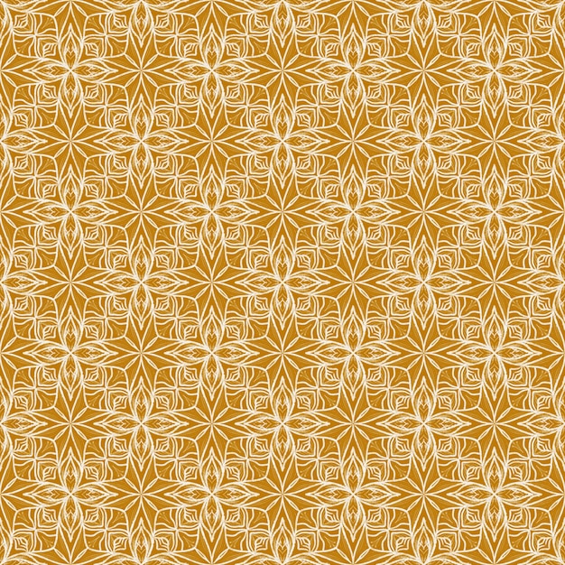 Resumen de línea blanca en forma de estrella sobre fondo amarillo decoración tela patrón fondo ornamento étnico textil gráfico decorativo