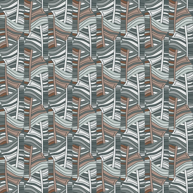 Resumen lineal de patrones sin fisuras Contorno ondas azulejo interminable fondo de pantalla Ornamento de línea vintage
