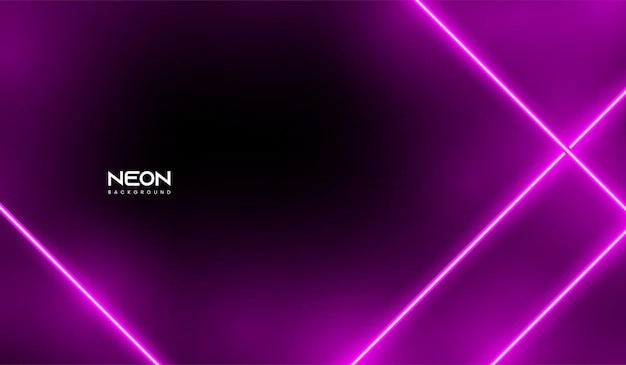 Resumen líneas magenta luz de neón con fondo de humo