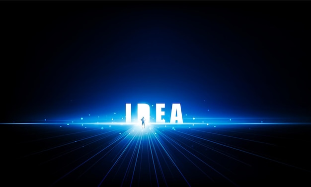 Resumen llave puerta abierta luz fondo empresarial Hitech comunicación concepto innovación fondo vector diseño