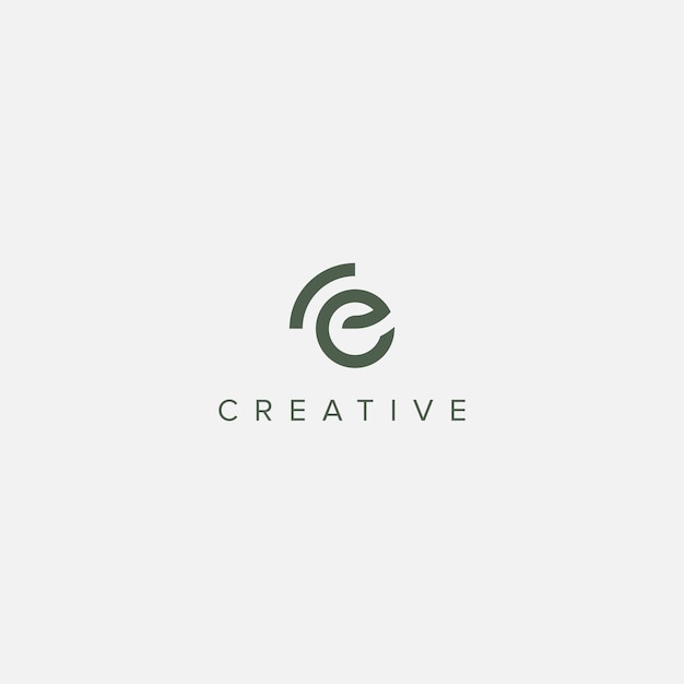 Resumen Logotipo de conexión de la letra E con señal wifi