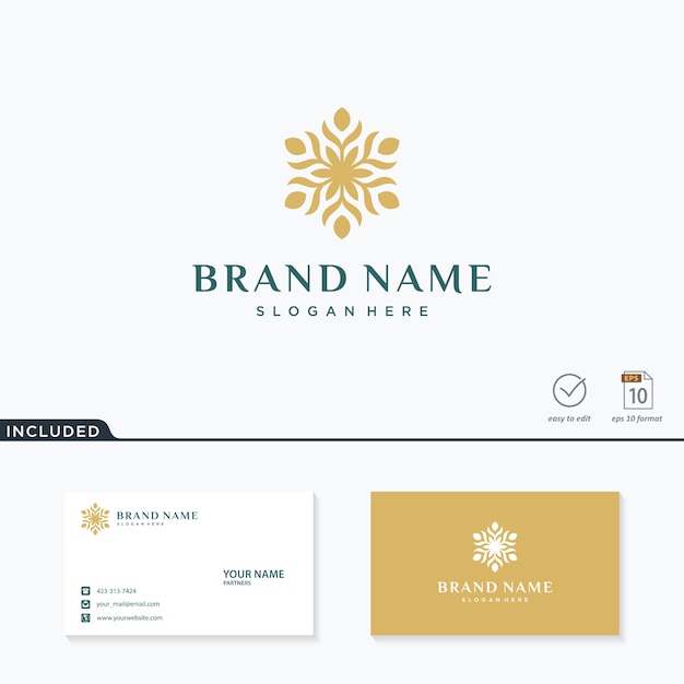 Resumen logotipo de la flor