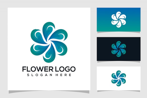 Resumen logotipo de la flor