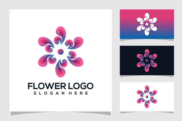 Resumen logotipo de la flor