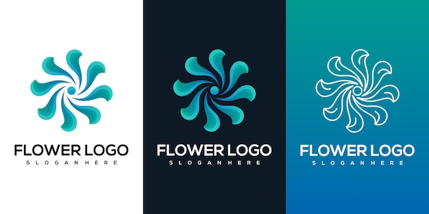 Resumen logotipo de la flor