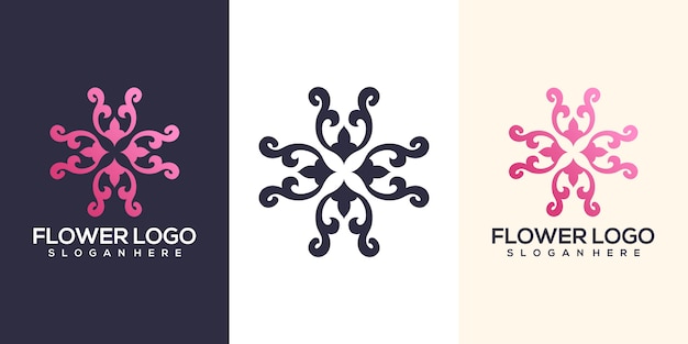 Resumen logotipo de la flor