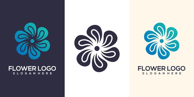 Resumen logotipo de la flor