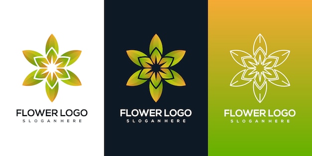 Resumen logotipo de la flor