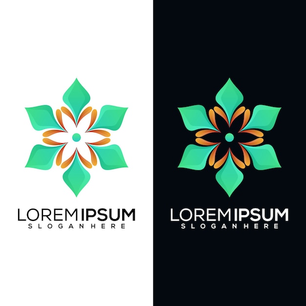 Resumen logotipo de la flor