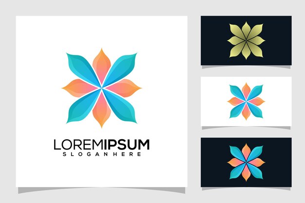 Resumen logotipo de la flor