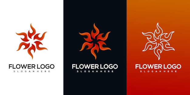 Resumen logotipo de la flor