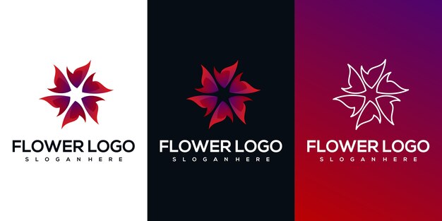 Resumen logotipo de la flor