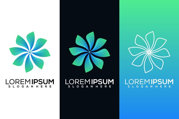 Resumen logotipo de la flor