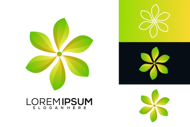 Resumen logotipo de la flor
