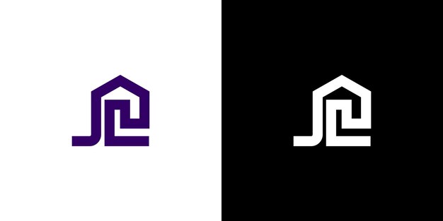 Vector resumen del logotipo inicial de la casa