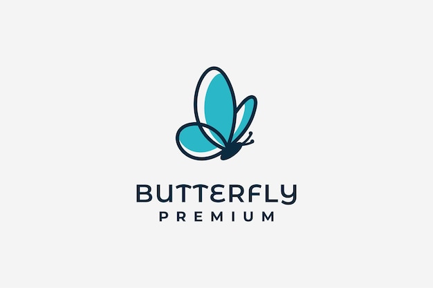 Resumen de logotipo de mariposa