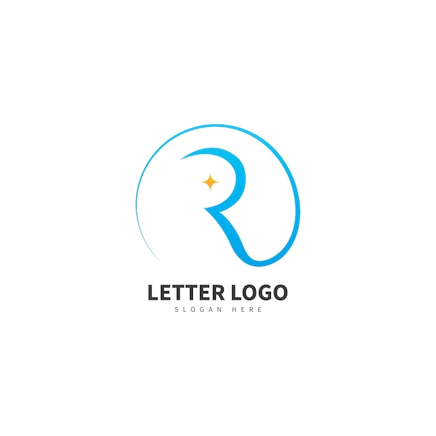 Resumen de logotipo de vector de letra R
