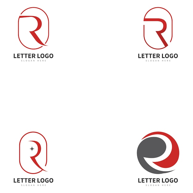 Resumen de logotipo de vector de letra R