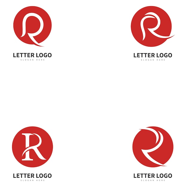 Resumen de logotipo de vector de letra R