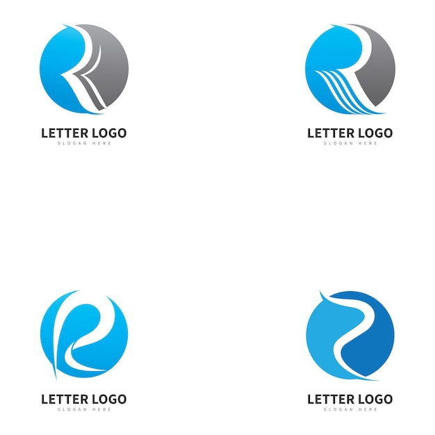 Resumen de logotipo de vector de letra R