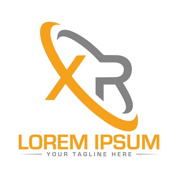 Vector resumen del logotipo xr letras modernas iniciales del logotipo xr
