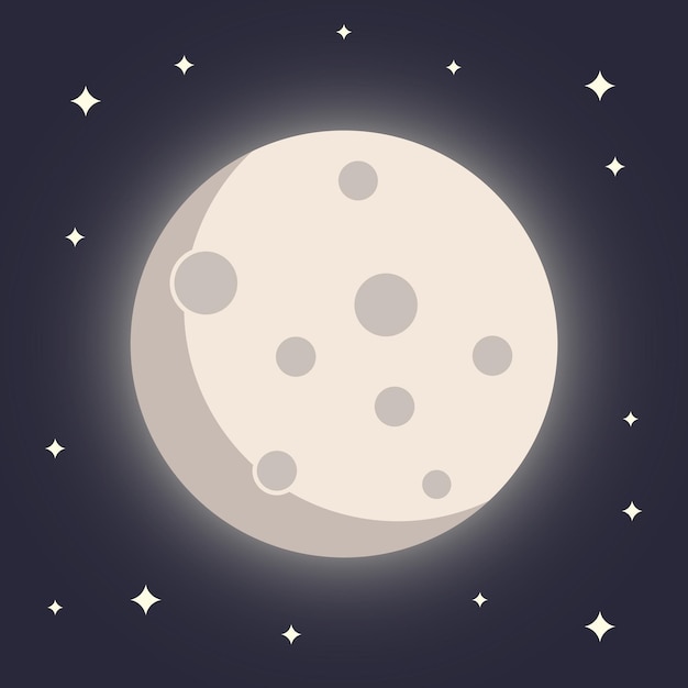 Resumen luna fondo luna vector ilustración plana y limpia estilo vector ilustración eps10