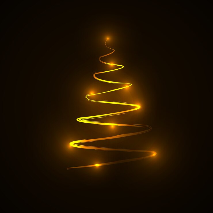 Vector resumen luz árbol de navidad