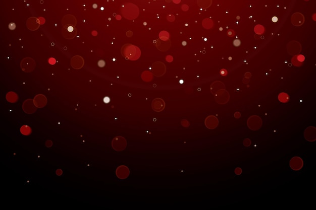 Resumen de luz Bokeh sobre fondo oscuro. Ilustración de vector.