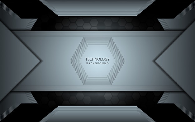Resumen luz gris sobre fondo hexagonal