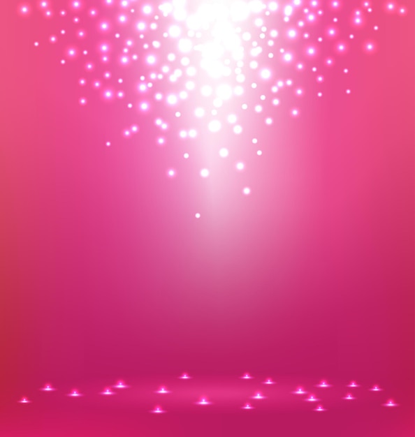 Vector resumen luz sobre un fondo rosado