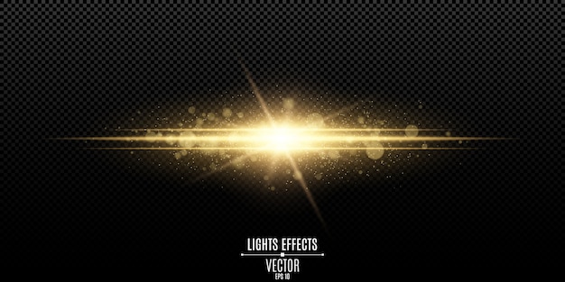 Vector resumen mágico elegante efecto de luz en transparente