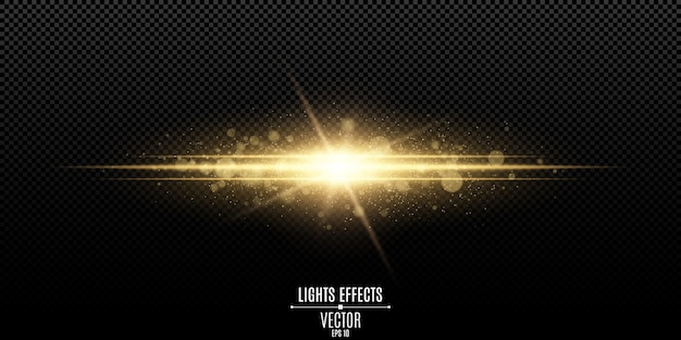 Resumen mágico elegante efecto de luz en transparente