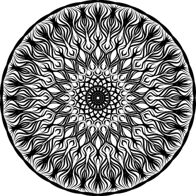 Resumen mandala forma Spirograph elemento decorativo para el diseño
